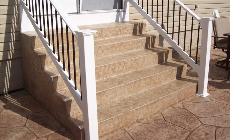 stamped concrete stairs